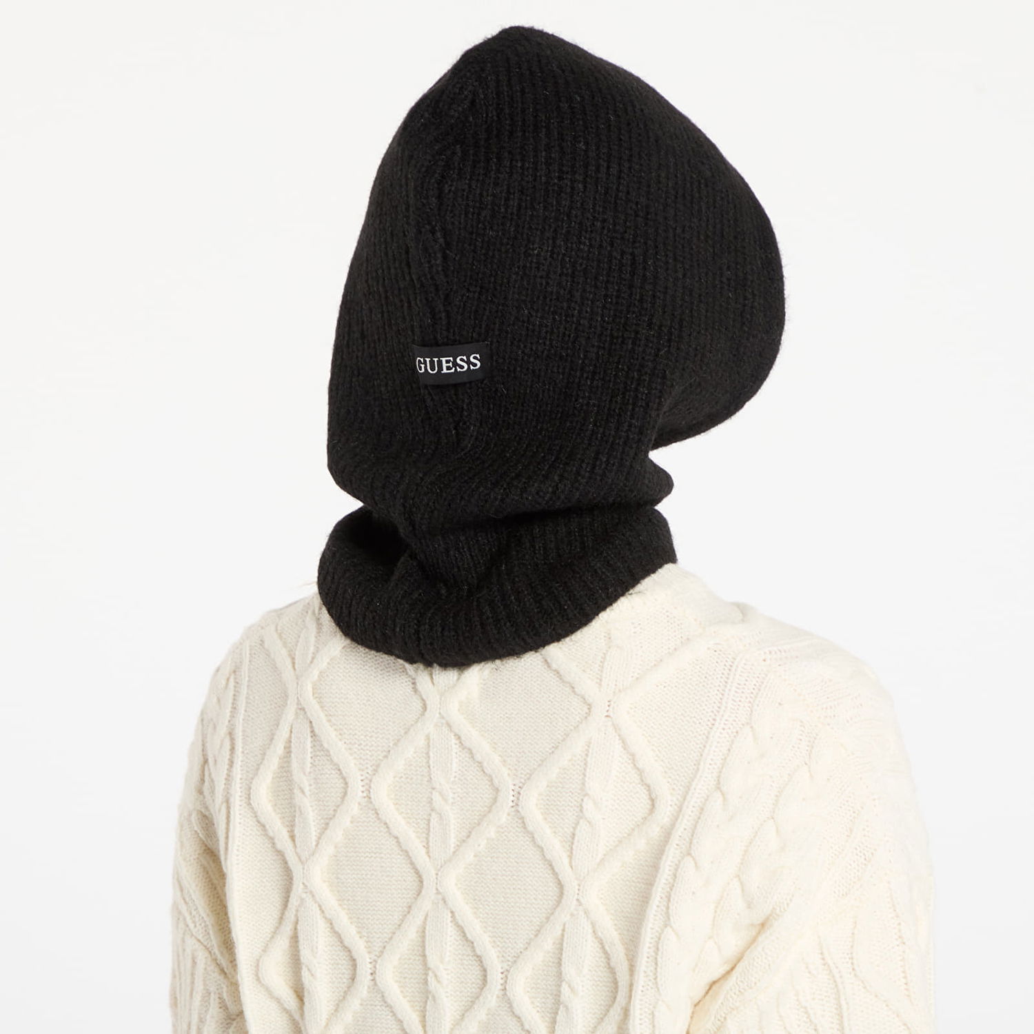 Шапка GUESS Virginia Knitted Hooded Balaclava with Drawstring Черно | V5BZ04Z0462-JBLK, 1