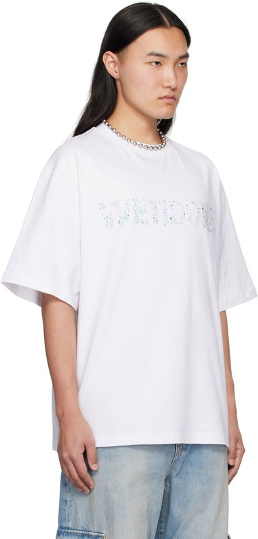 Тениска We11done We11done Sparkle Logo T-Shirt Бяло | WD-TT0-25-741-U-WH, 1
