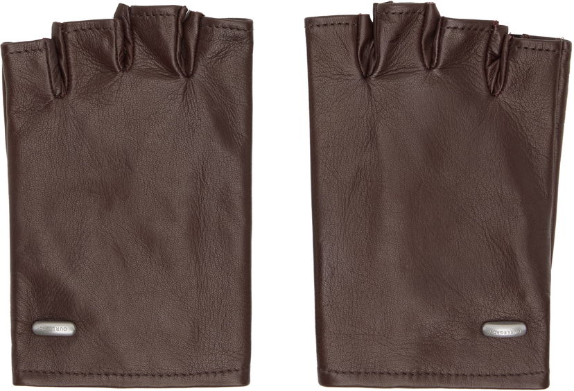 Ръкавици OUR LEGACY Leather Fingerless Biker Gloves Кафяво | A4258BC