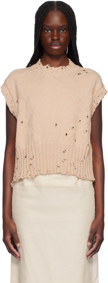 Пуловер Marni Marni Jacquard 3D Disheveled Cotton Sweater Бежово | GCMD0605A0 UFC658, 0