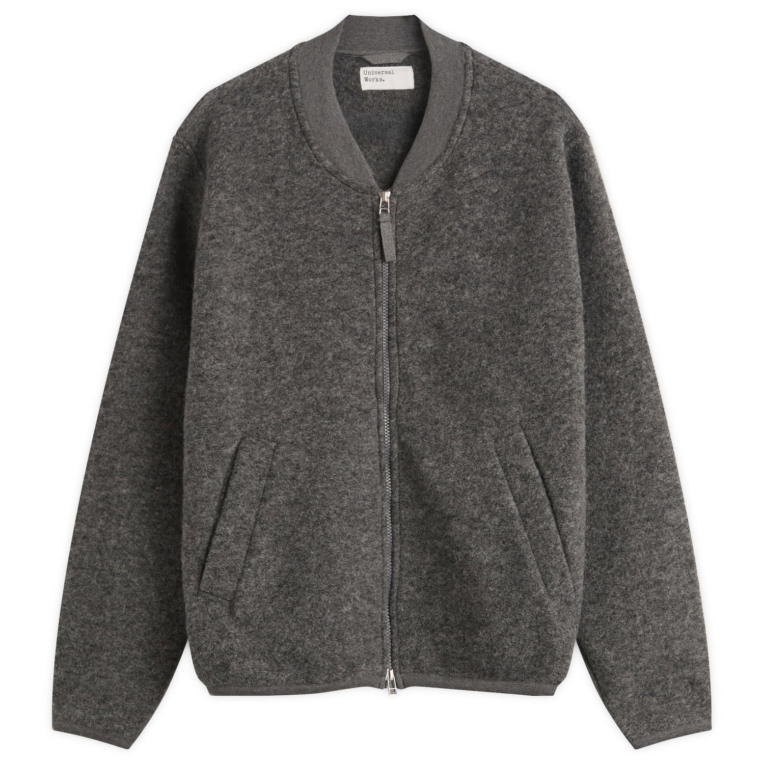 Яке бомбър Universal Works Universal Works Wool Fleece Zip Bomber Jacket Сиво | 00018-GMA, 0
