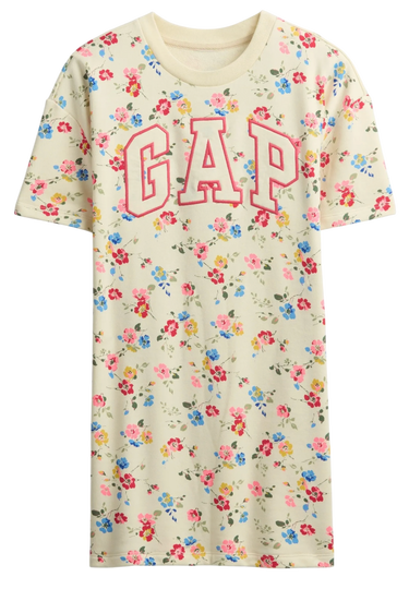 Pокля GAP Floral Print Logo T-Shirt Dress Многоцветен | 781767-01, 2