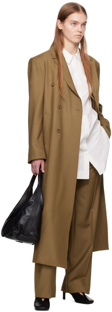 Палта Loulou de Saison Loulou de Saison Maisun Double-Breasted Maxi Coat Кафяво | MAISUN, 3