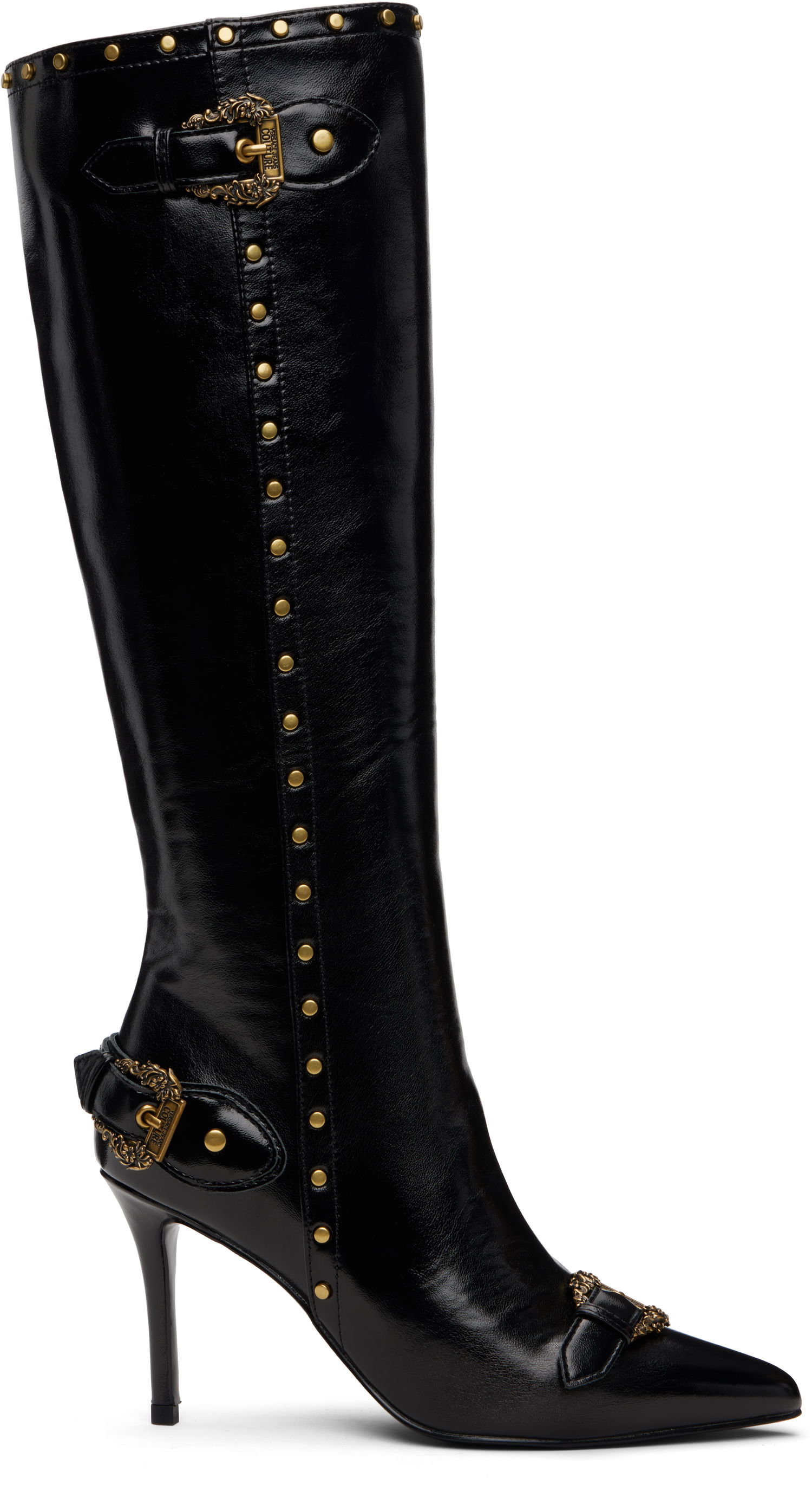 Кецове и обувки Versace Versace Jeans Couture Couture1 Scarlett Knee-High Boots Черно | E79VA3S58_EZSC35, 0