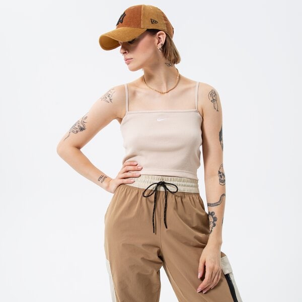 Съкратен топ Nike Sportswear Essential Crop Top Бежово | DM6737-126, 0