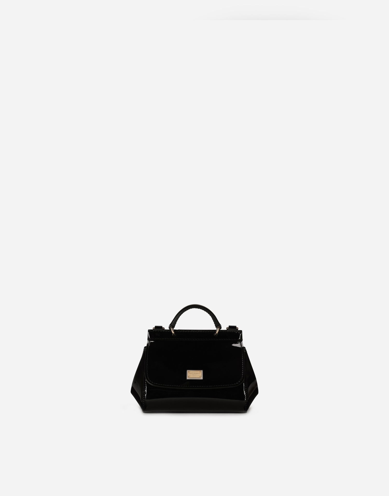 Дамска чанта Dolce & Gabbana Dolce & Gabbana Mini Sicily Patent Leather Bag Черно | EB0003A106780999, 0