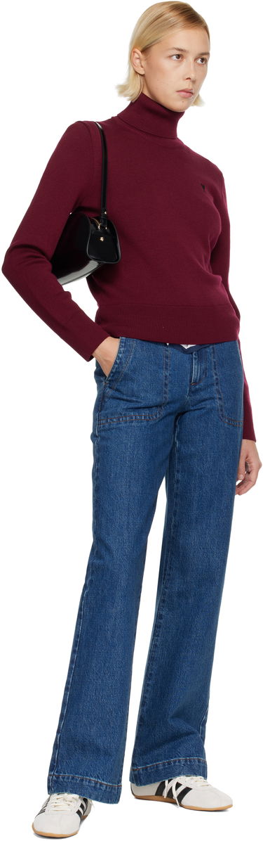 Чанта през рамо A.P.C. Demi-Lune Polished Leather Shoulder Bag Черно | PXCBT-F61997, 3