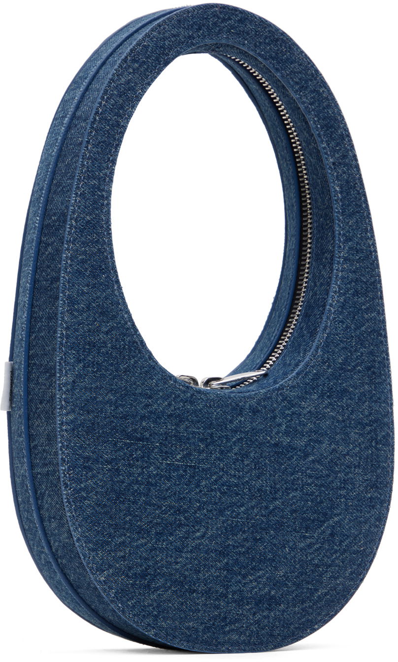 Дамска чанта Coperni Coperni Mini Swipe Denim Shoulder Bag Синьо | COPBA01BIS252, 1