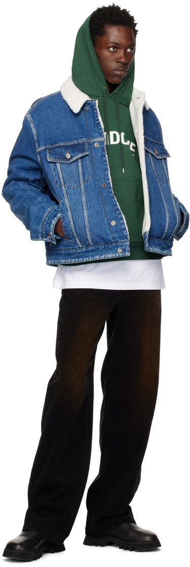 Яке We11done We11done Regular-Fit Sherpa Denim Jacket Синьо | WD-DJ3-22-362-U-BL, 3