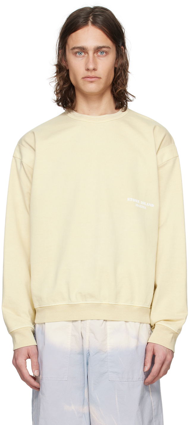 Суитчър Stone Island Beige Crewneck Sweatshirt Бежово | 8015614X2, 0