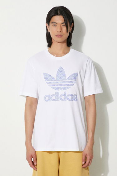 Тениска adidas Originals adidas Originals Monogram Print T-Shirt Бяло | IS0205, 0