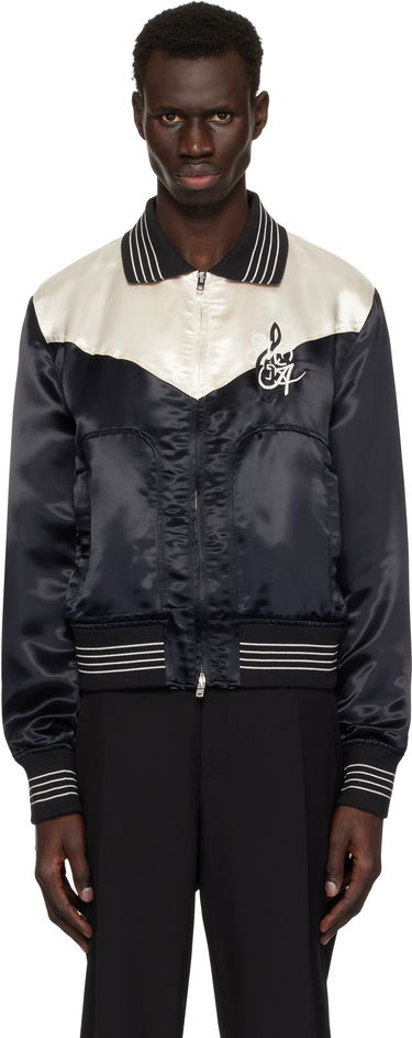 Яке бомбър AMIRI AMIRI 'MA' Music Note Satin Jacket Черно | AMOUBN1074, 0