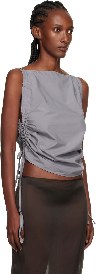 Потник Baserange Baserange Pictorial Ruched Strap Top Сиво | TSPIS-PO-AU25, 1