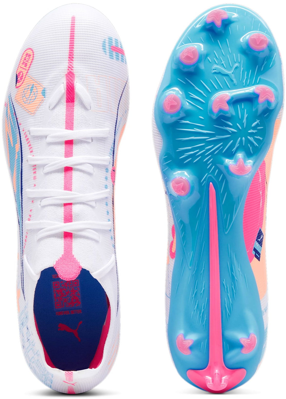Кецове и обувки Puma ULTRA 5 MATCH VOL. UP FG/AG Бяло | 108064-01, 1