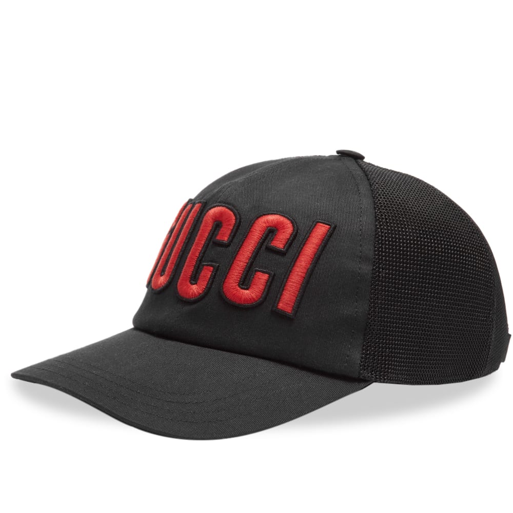 Шапка с козирка Gucci Logo Mesh Back Cap Черно | 701324-4HAOY-1060, 0