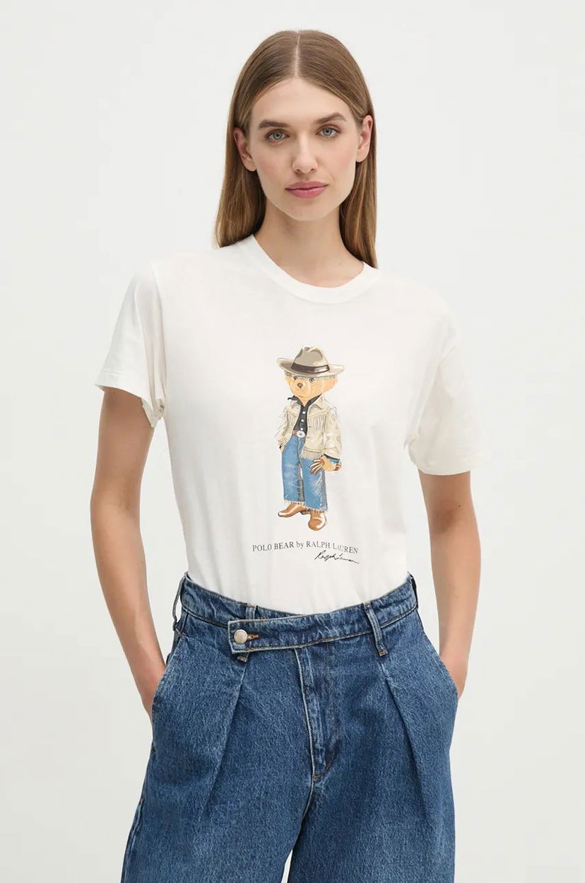 Тениска Polo by Ralph Lauren T-Shirt With Print Бяло | 211941187