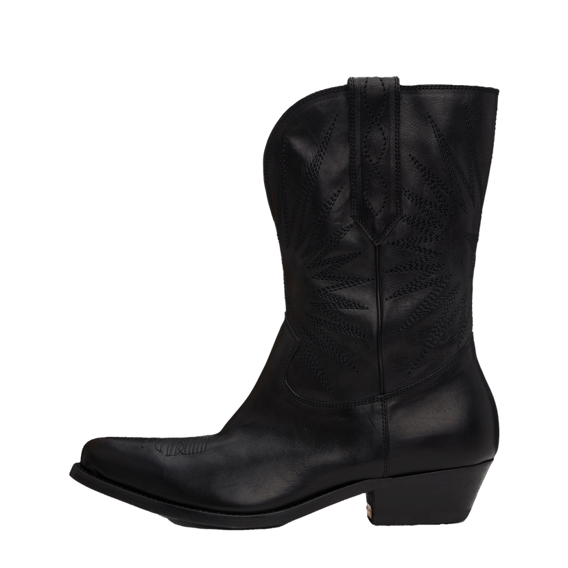Кецове и обувки Golden Goose Embroidered Boots Черно | GMF00784.F006310.90100