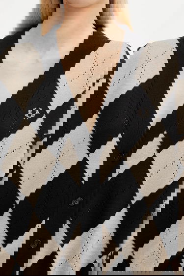 Пуловер Fred Perry Fred Perry Argyle Cardigan Многоцветен | K1119, 3
