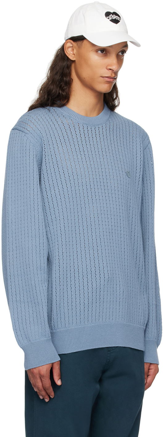 Пуловер Carhartt WIP Caleb Knit Sweater Синьо | I033714, 1