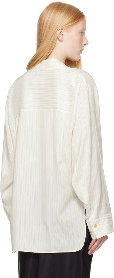 Риза Khaite Khaite Herschel Striped Button-Down Shirt Бяло | 23793003, 2
