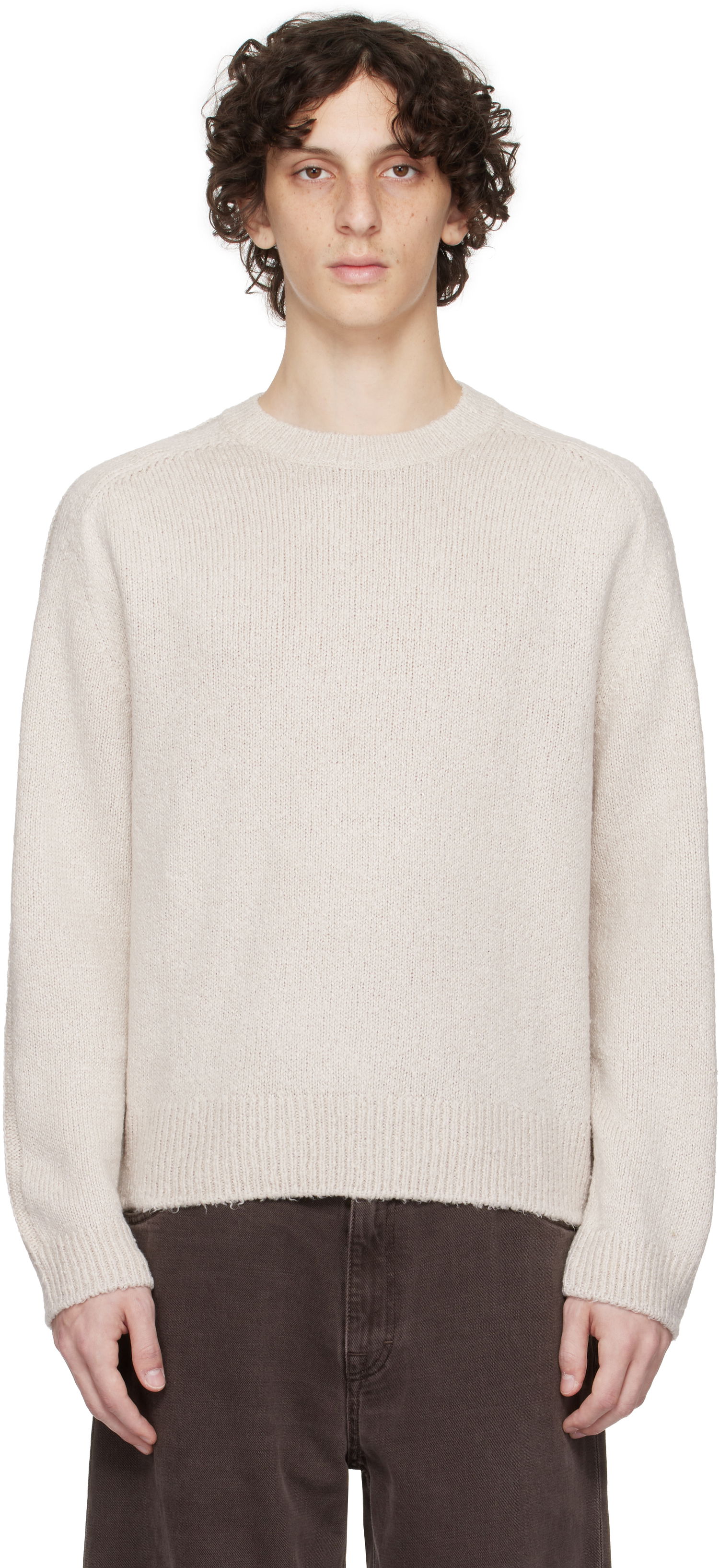 Пуловер OUR LEGACY OUR LEGACY True Roundneck Sweater Бежово | M2253TO, 0