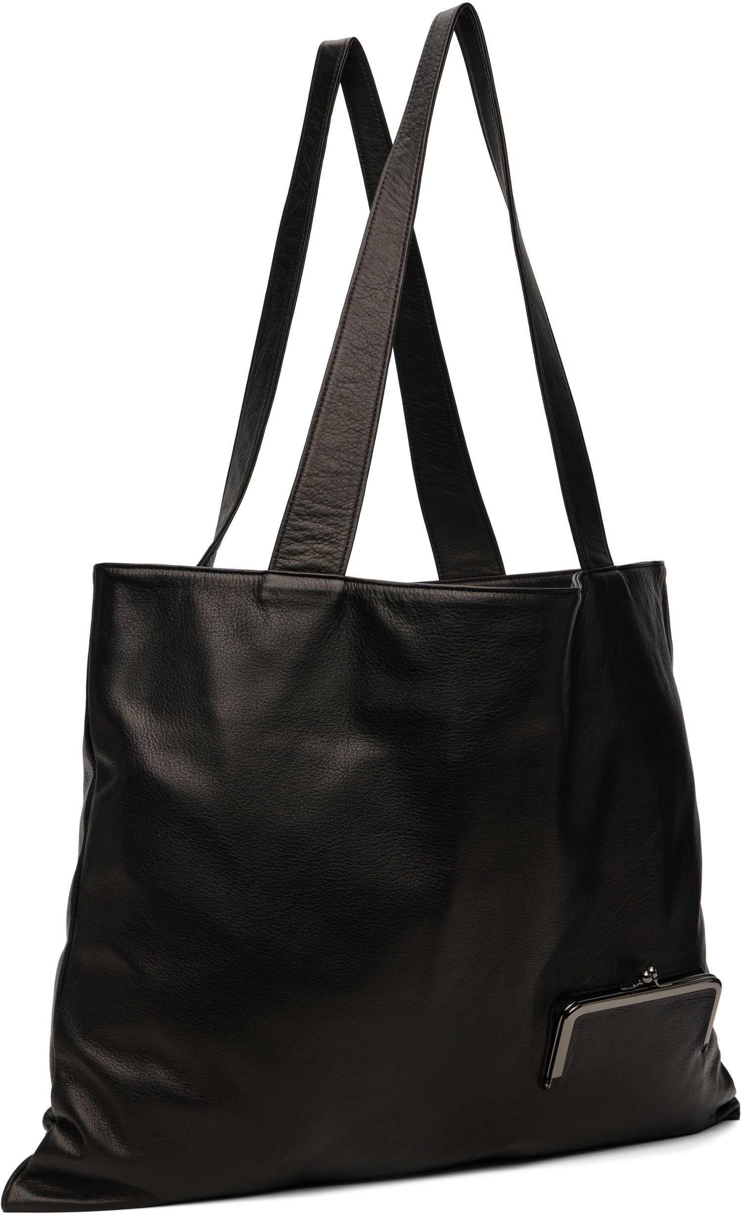 Голяма пазарска чанта Yohji Yamamoto YOHJI YAMAMOTO Coin Purse Tote Черно | DP-I03-785, 1