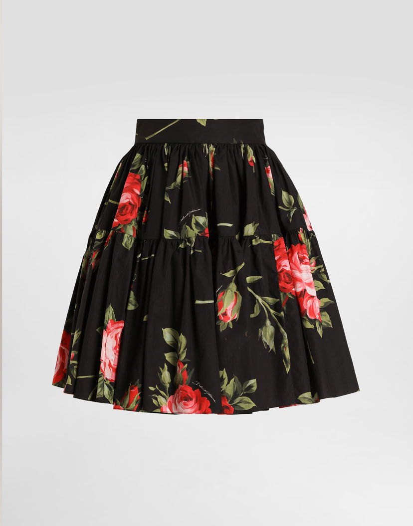 Пола Dolce & Gabbana Rose Bouquet-print Short Skirt Многоцветен | F4CB1THS5UTHN5ZN