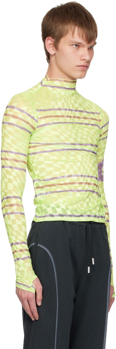 Тениска Collina Strada Collina Strada Checkered Turtleneck Top Зелено | XX3221, 1