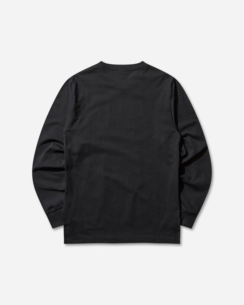 Тениска BAPE College Longsleeve T-Shirt Черно | 1L80111001 BLACK