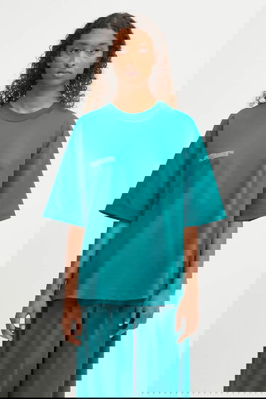 Тениска PANGAIA Pangaia DNA Oversized T-Shirt Зелено | 10002572, 1