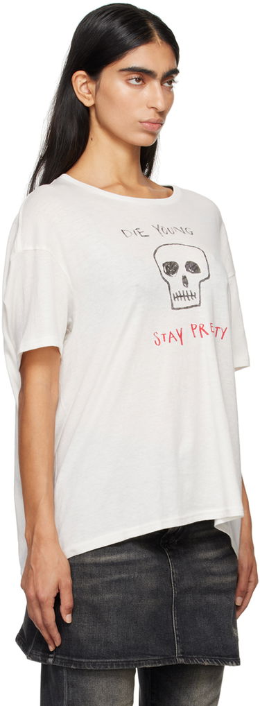 Тениска R13 R13 'Die Young Stay Pretty' T-Shirt Бяло | R13WK141-K114B, 1
