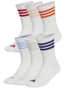 3 Stripes Crew Socks 6 Pack