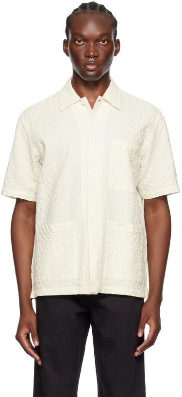 Риза Universal Works Universal Works Island Short Sleeve Shirt Бяло | P3063, 0