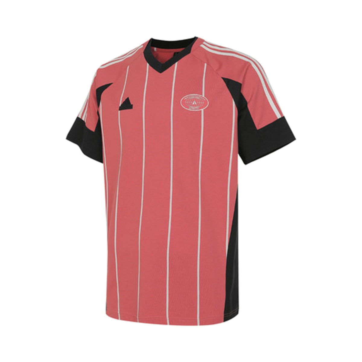 Фланелка adidas Originals Tito Vertical Striped T-Shirt Червено | JC5678, 0