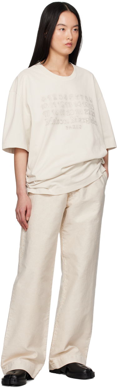 Панталони Maison Margiela Maison Margiela Wide-Leg Trousers Бежово | S51KA0600 S76543, 3