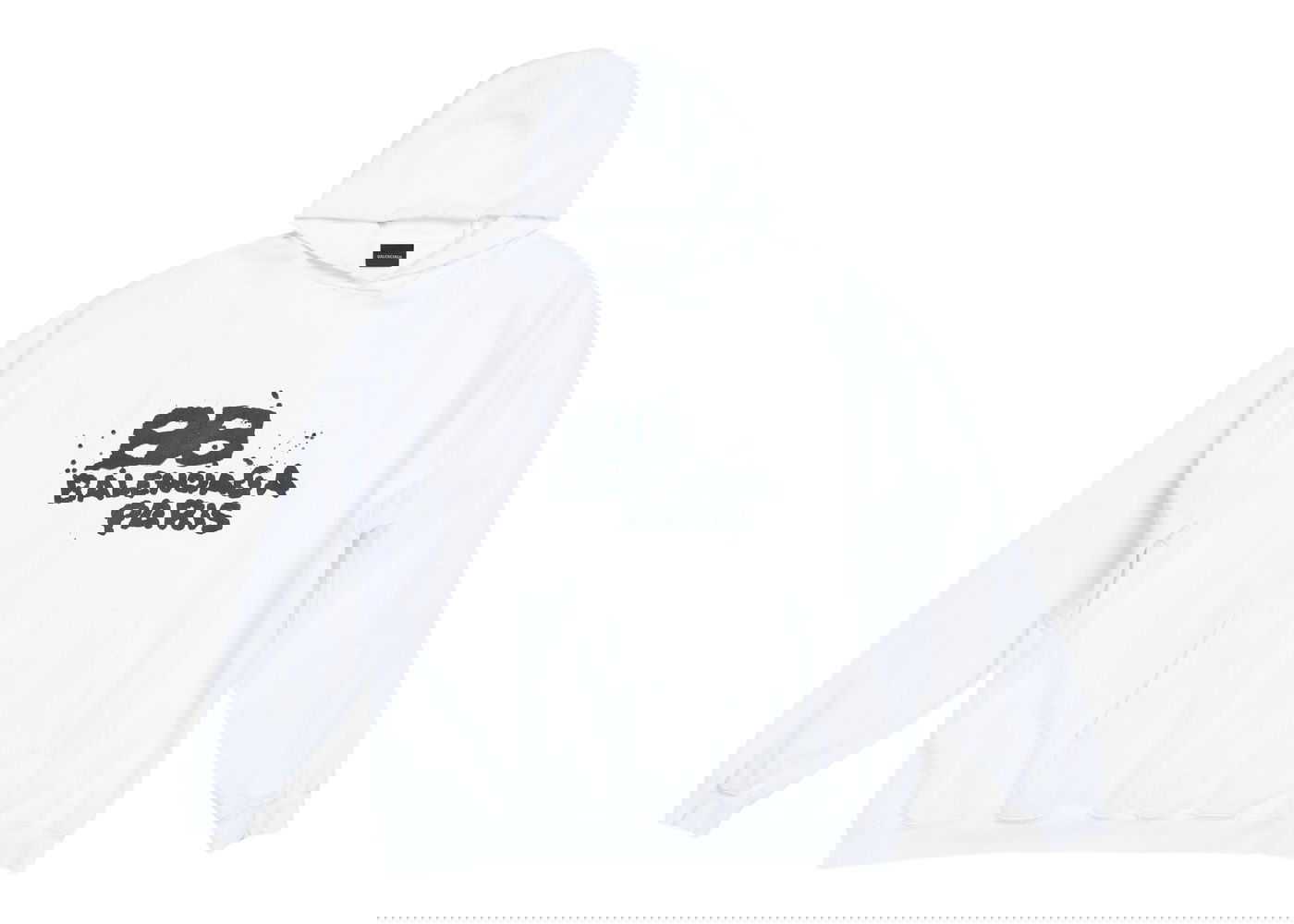 Суитчър Balenciaga Hand Drawn BB Icon Large Fit Hoodie Бяло | 620947TNVQ19040, 0
