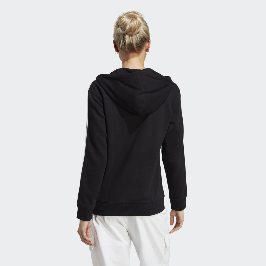 Суитчър adidas Originals Essentials 3-Stripes French Terry Regular Full-Zip Hoodie Черно | IC8769, 1