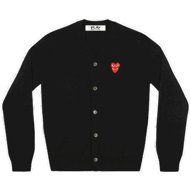 Пуловер Comme des Garçons PLAY Double Heart Cardigan Черно | AZ N076 051 1, 0