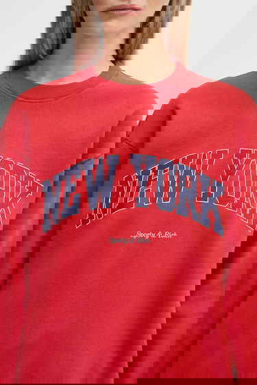 Суитчър Sporty & Rich Sporty & Rich New York Ivy Sweatshirt Червено | ST071602077RE15, 3