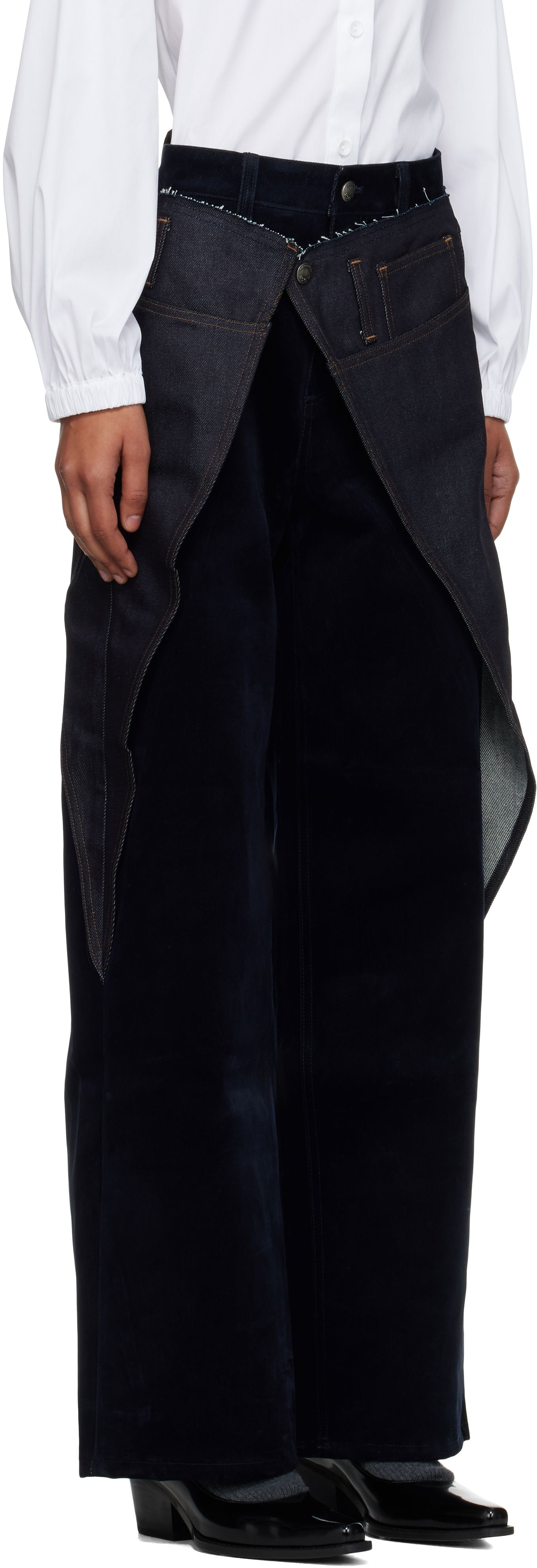 Дънки Andersson Bell Andersson Bell Zoe Wrap Jeans Тъмно синьо | apa850w, 1