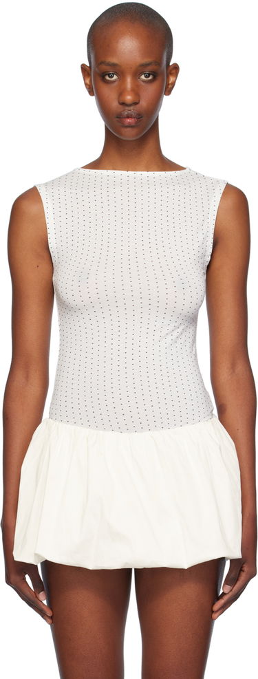 Pокля Miaou Miaou Kelly Dotted Peplum Top Бяло | 7185TJBBKD, 0