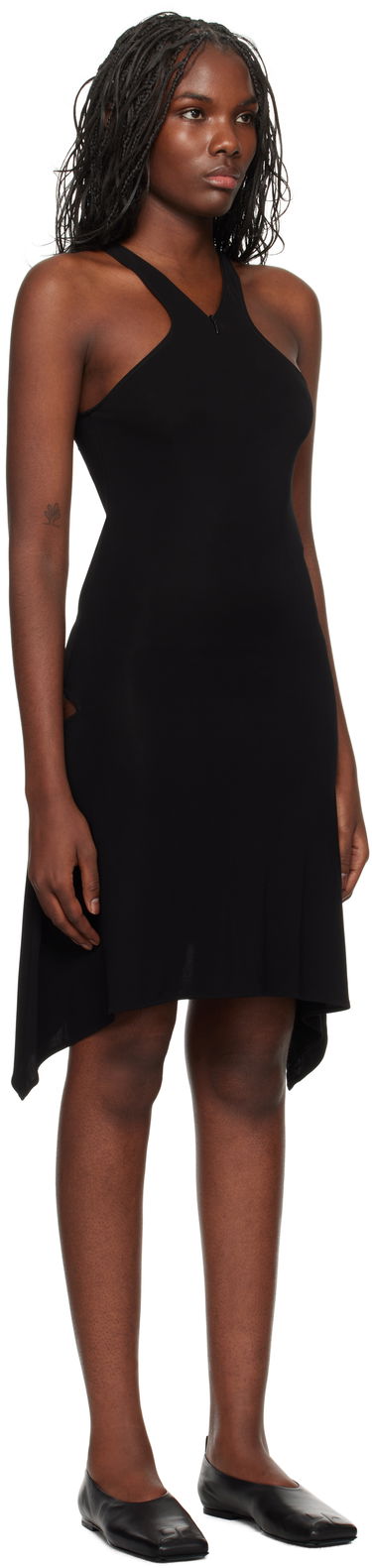 Pокля Courrèges Courrèges Criss Cross Jersey Mini Dress Черно | 324JRO461JS0145, 1