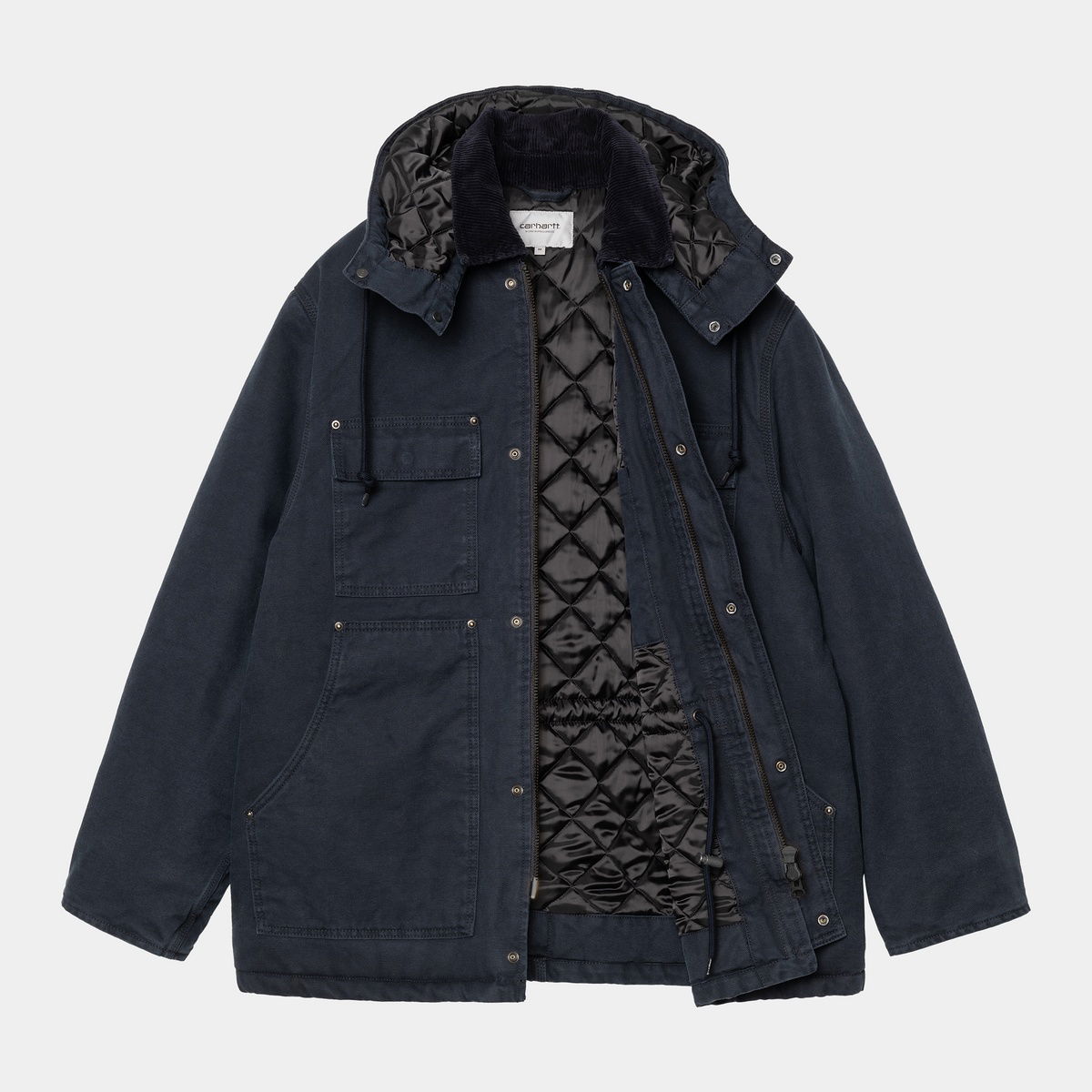 Палта Carhartt WIP Carhartt WIP Ambel Stone Washed Hooded Coat Тъмно синьо | I035616_18, 1