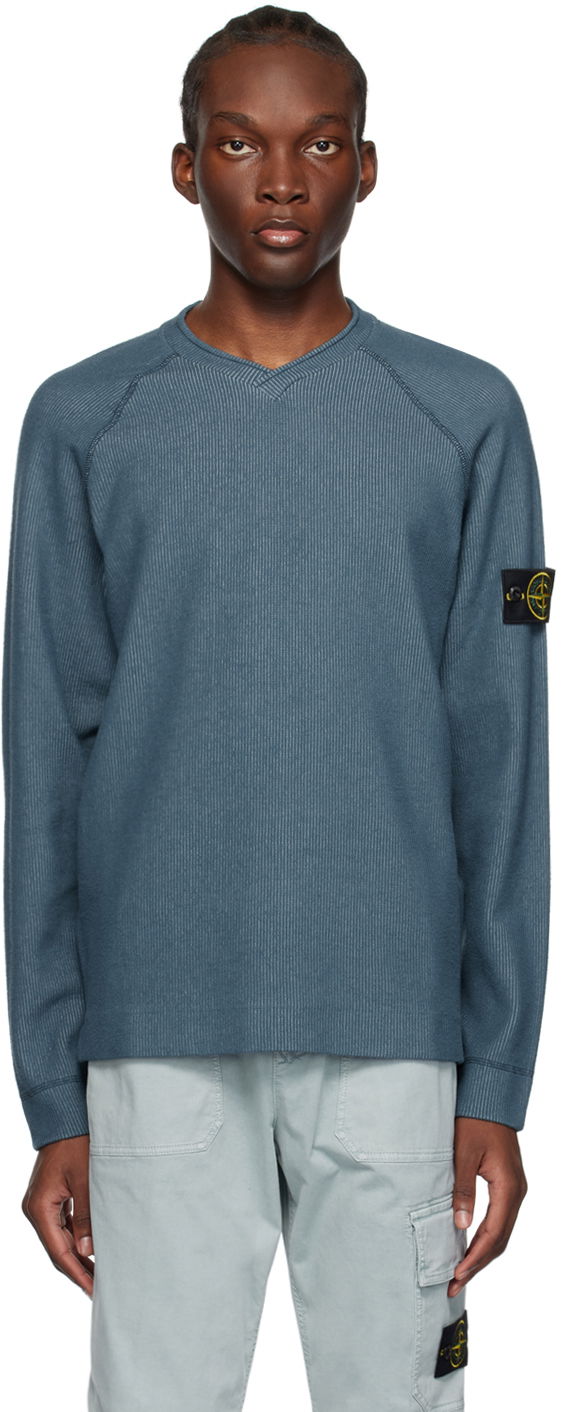 Пуловер Stone Island Raglan Синьо | 781564856, 0