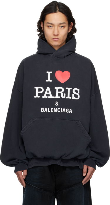 Суитчър Balenciaga Balenciaga 'I Love Paris & Balenciaga' Hoodie Черно | 803265TRVM6, 0
