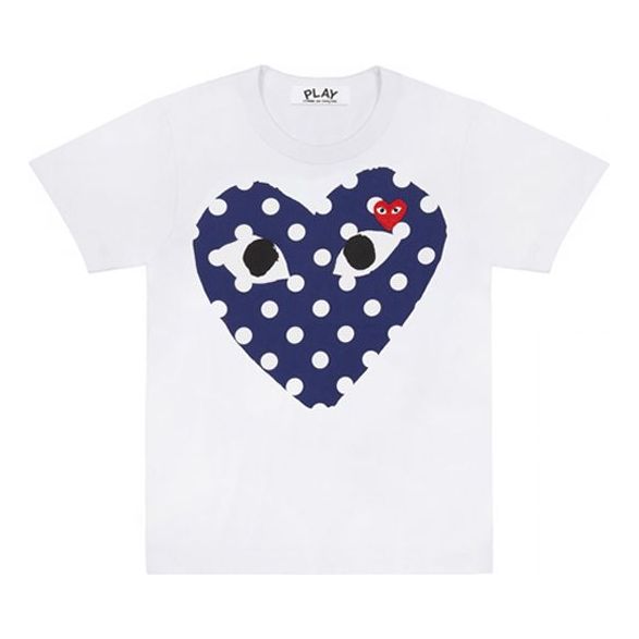 Тениска Comme des Garçons PLAY Short Sleeve T-Shirt with Graphic Print Бяло | AZT234, 0