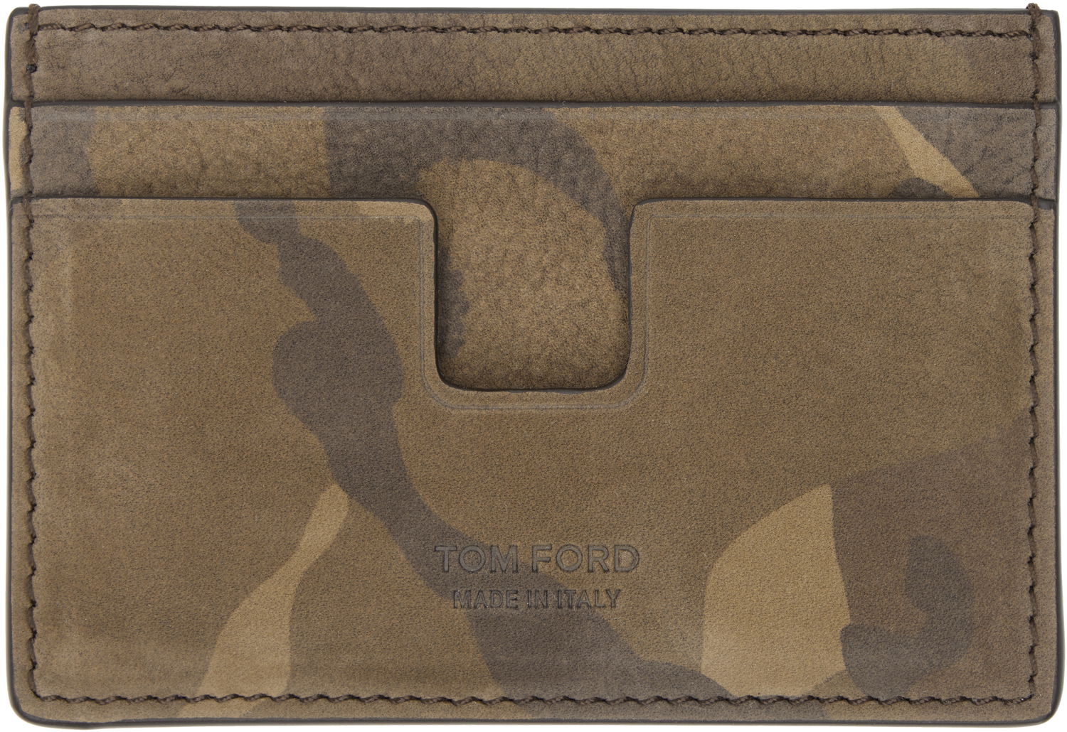 Портфейл Tom Ford Tom Ford Camo Nubuck Card Holder Кафяво | Y0232-ICL113G, 0