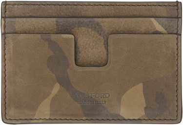 Портфейл Tom Ford Tom Ford Camo Nubuck Card Holder Кафяво | Y0232-ICL113G, 0