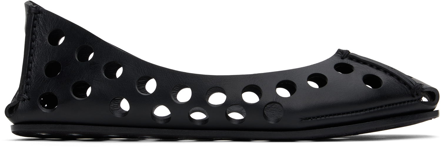 Кецове и обувки Alaïa ALAÏA Perforated Calfskin Ballerina Flats Черно | AA3A033CK247, 0