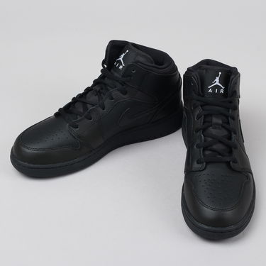 Кецове и обувки Jordan Air Jordan 1 Mid ''Black White'' Черно | 554724-034, 2